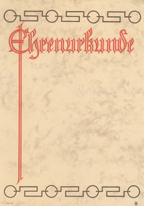 Ehrenurkunde