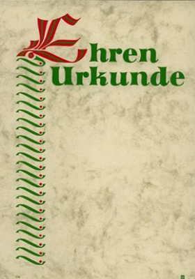 Ehrenurkunde